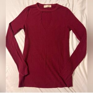 Project Social Urban outfitters long sleeve red ribbed material top